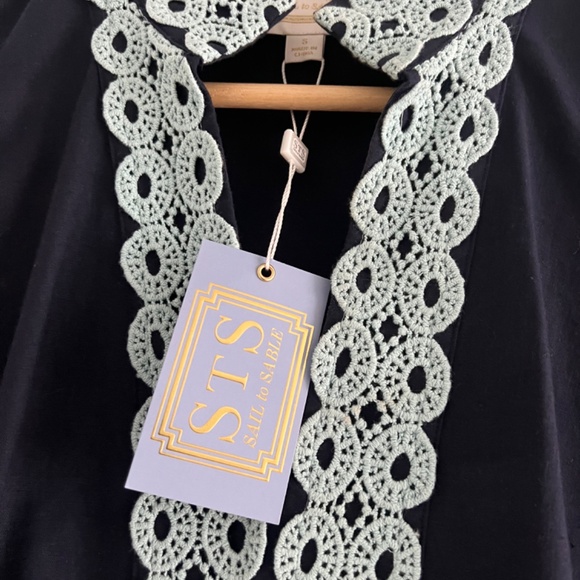 Sail to Sable navy maxi shift dress size S - Picture 3 of 6